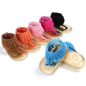 

Baby Tassel Sandals shoes Kids Pram Crib Summer First Walkers Fringe moccasins Shoes Infant Sandals