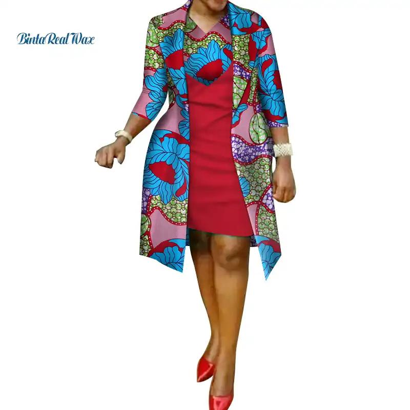 2 piece african print dress