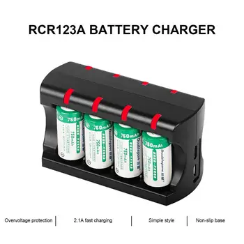 

High Quality RCR123A Battery Charger 8 Charge for 16340/16350/16360 3.7V Arlo Battery Charging Adapter 750mAh