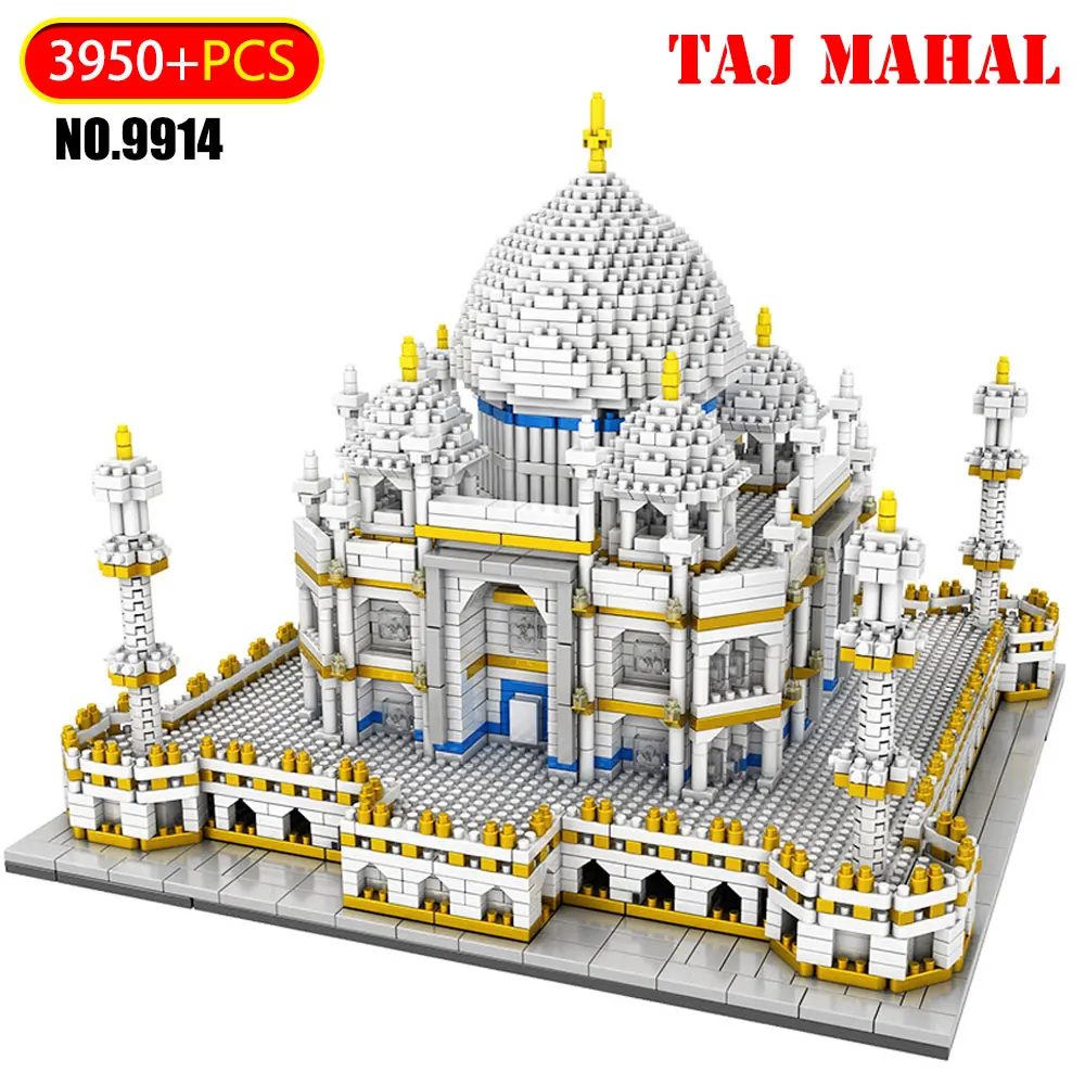 

Architecture set creator 3950PCS Landmarks Taj Mahal Model Building Block Mini Blocks World Famous toys for children 10189 Gift