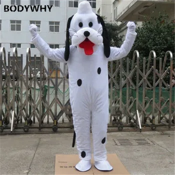 

Real Shot Cosplay White Dog Mascot Costume Outfits Cosplay Animal Adults Party Fancy Dress Parade Halloween Free Shipping