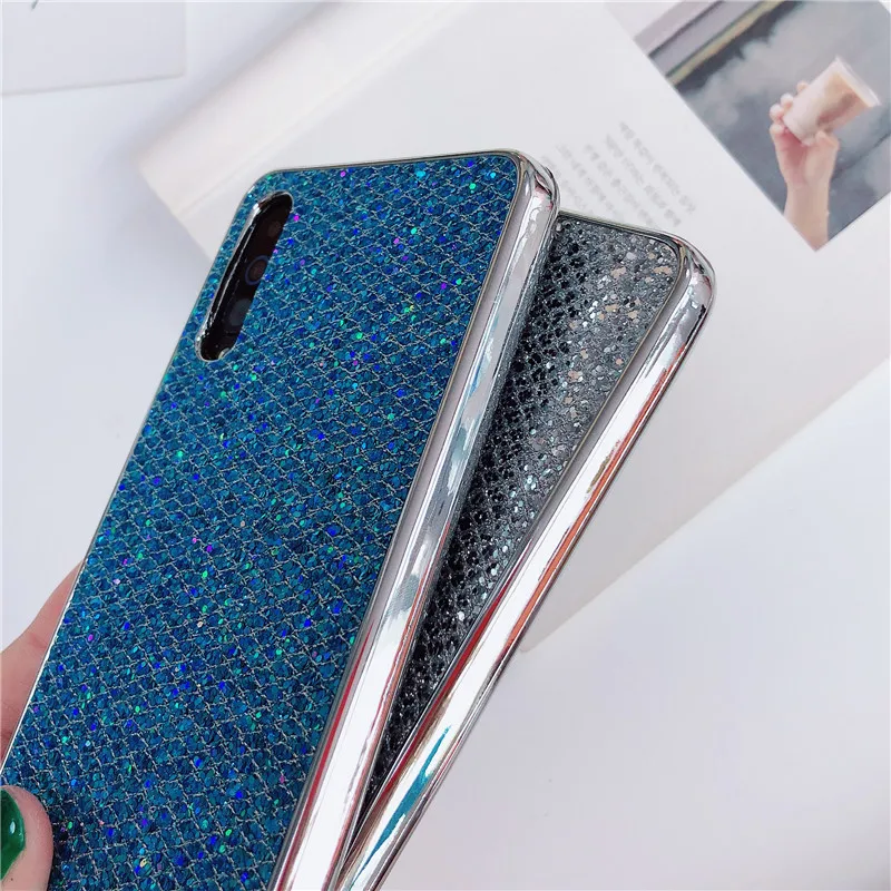 Мягкий пластиковый чехол с блестками чехол для samsung Galaxy A30 A50 A70 S10E S10 S9 S8 плюс S7 край A3 A5 J3 J4 J5 J6 J7 A6 A8 плюс A7 крышка
