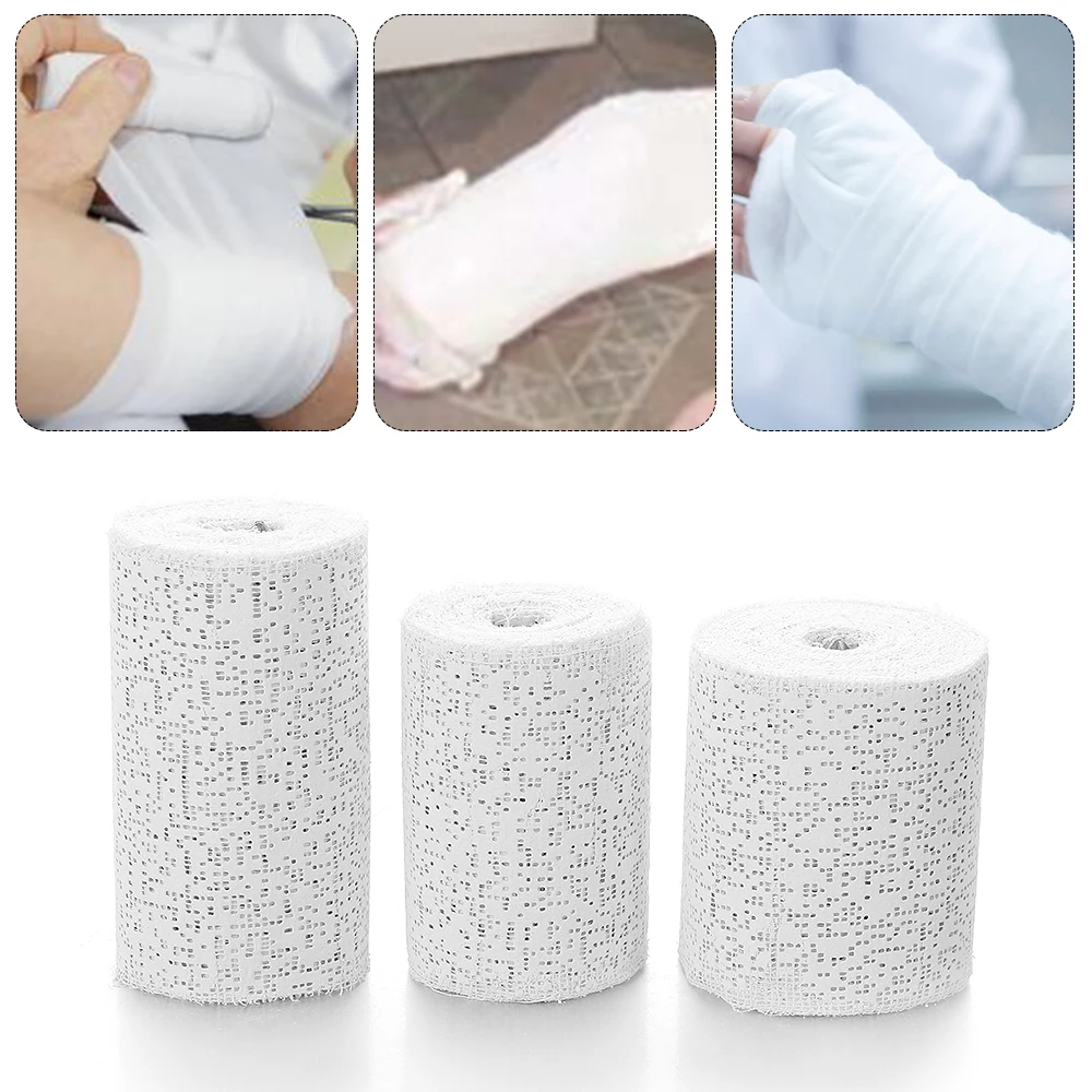 3 inch x 5 Yards (12 Rolls) OrthoTape Medical Plaster Bandage Yeso Gauze Wrap Cloth (Medical Grade)