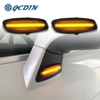 

QCDIN For Peugeot 207 308 RCZ Citroen C4 C5 Flowing Amber LED Side Turn Signal For Citroen C4 Picasso 2006-2015 C3 2009-2017 DS3