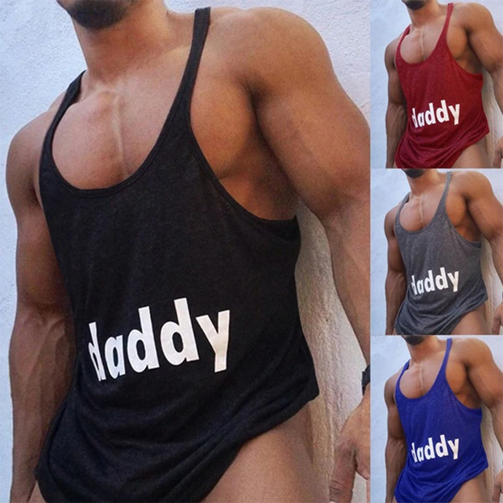 

Men's Gym Workout Bodybuilding Tank Tops Cotton Y Back Fitness singlet Thin Shoulder Strap Muscle Fit Stringer sleeveless shirt