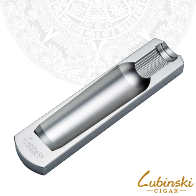 LUBINSKI мини стильная металлическая Пепельница карманная портативная сигарета пепельница для путешествий пепельница для сигар бизнес для Cohiba - Цвет: Silver