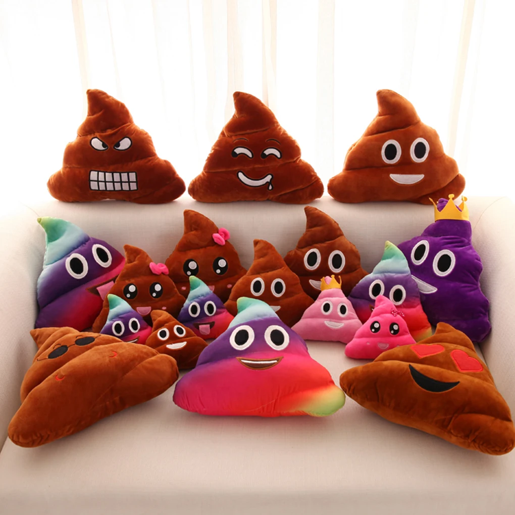 

20cm New Family Emoji Emoticon Pillow Stuffed Plush Toy Soft Cushion Doll PP Cotton Filling Feces Stuffed Toys