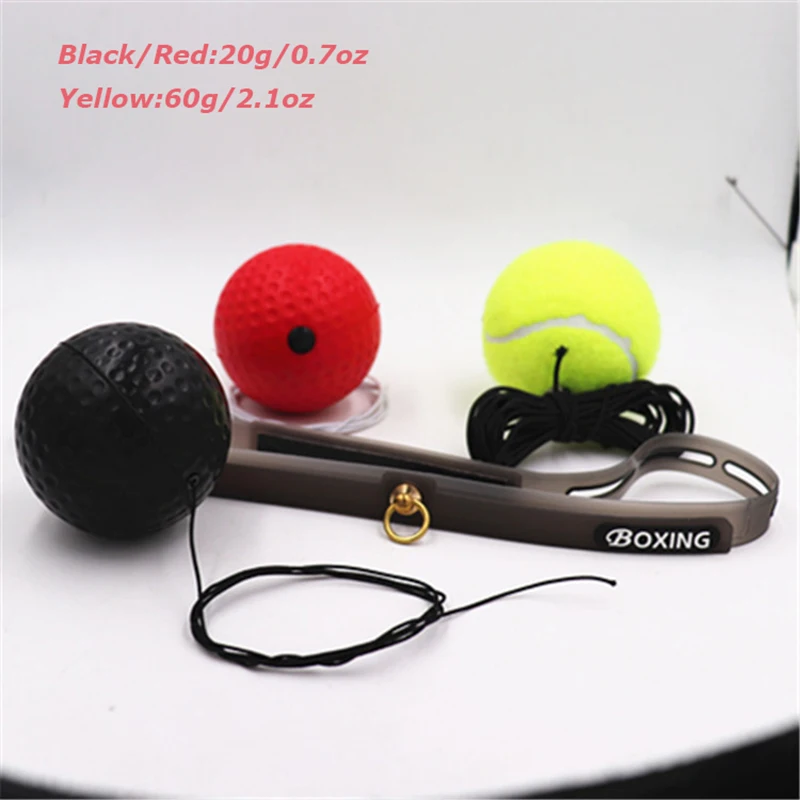 Fight Ball With Head Band For Reflex Speed MMA Training Boxing Punch Exercise Muay Thai Fight Ball Red/Black/Yellow