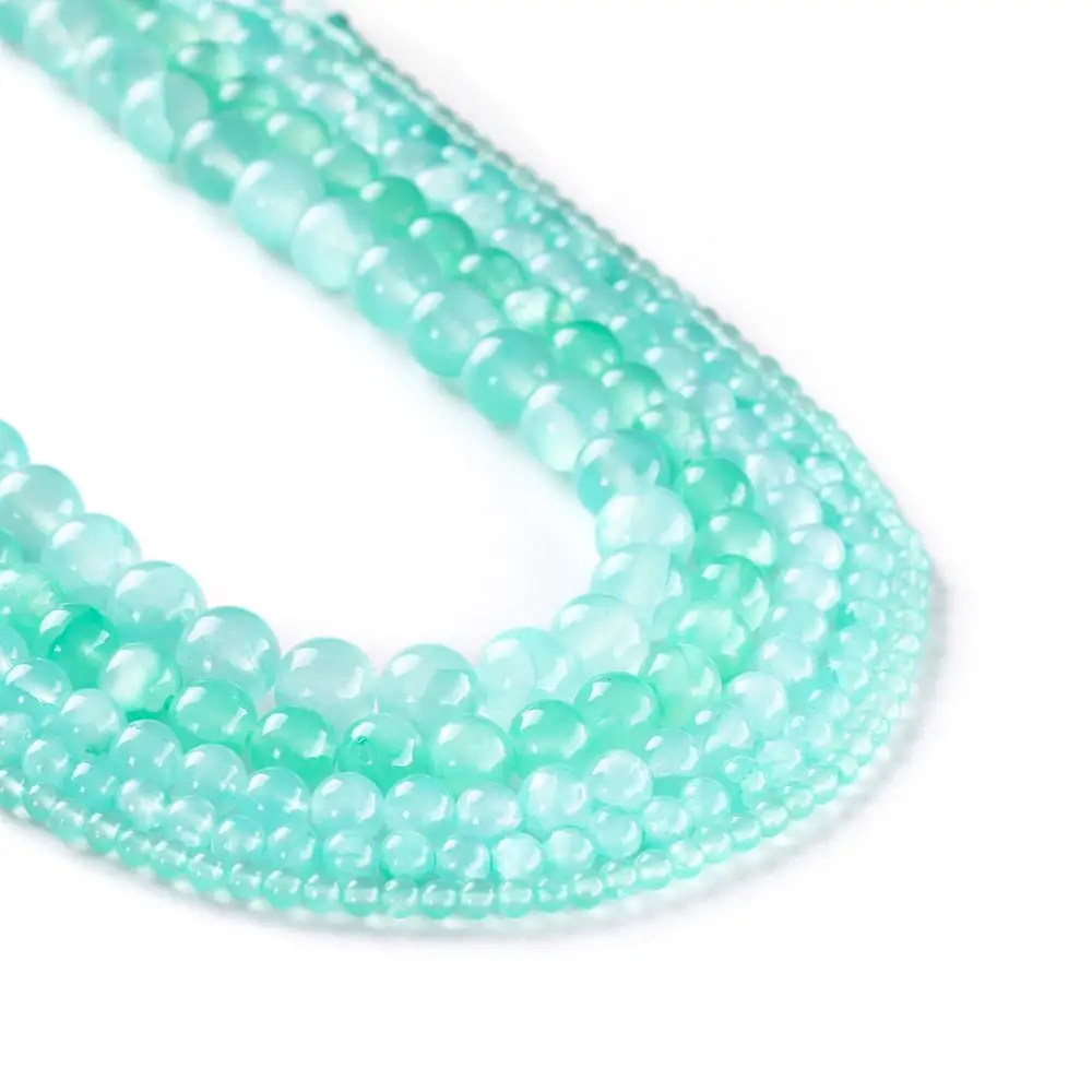 

Amazonite бусины из халцедона гладкие и круглые каменные бусины, 15 дюймов starand 4 мм 6 мм 8 мм 10 мм 12 мм