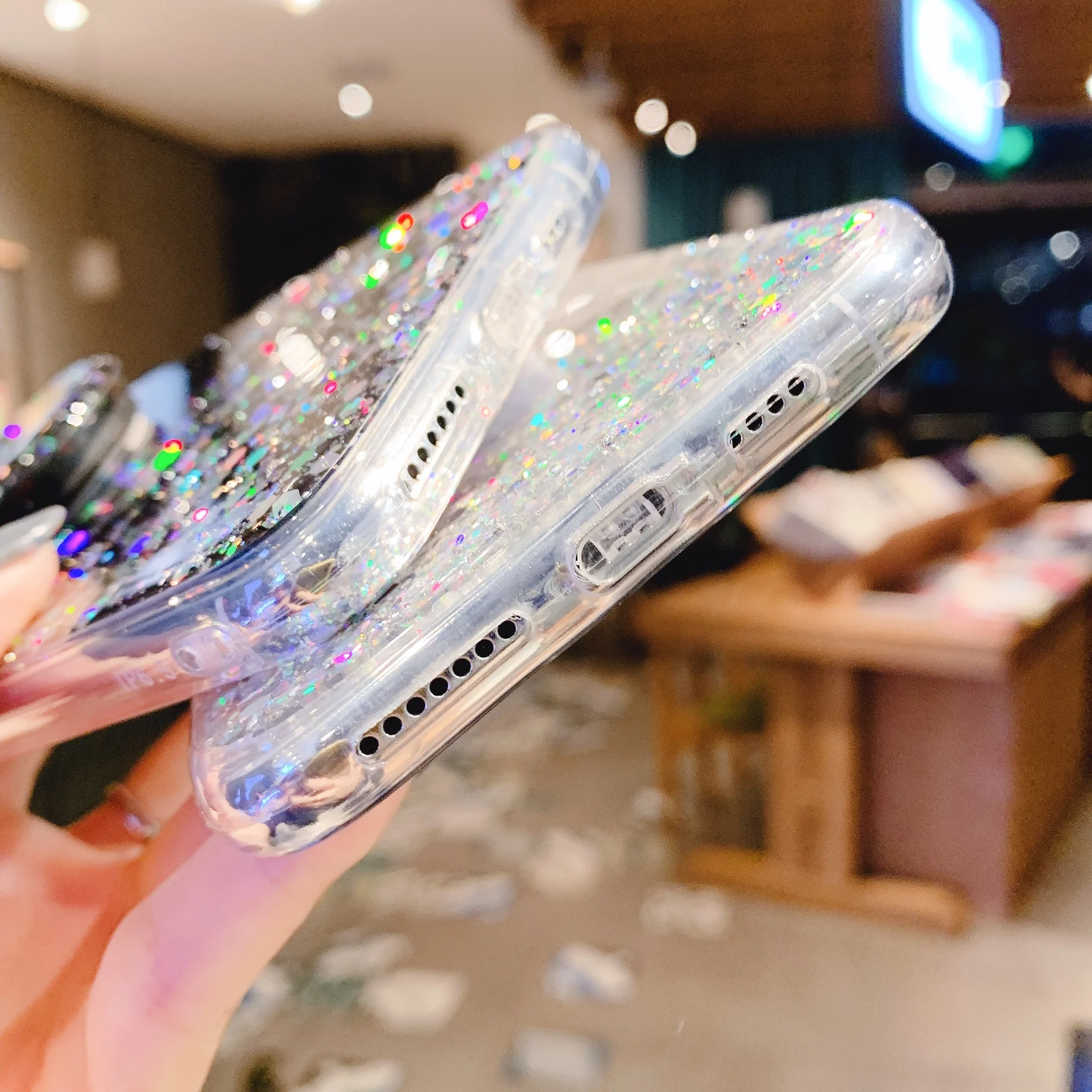 For Samsung Note10 pro note8 note9 Blingbling Glitter Stand Holder Phone case TPU Clear DIY Cute Bling Sequins S8 S9 Coque Funds For Samsung Note10 pro note8 note9 Blingbling Glitter Stand Holder Phone case TPU Clear DIY Cute Bling Sequins S8 S9 Coque Funds