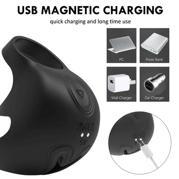 Wireless Remote Penis Vibrating Ring Dildo Vibrators For Men Scrotum Massager Male Chastity Cage Testicle Bondage Adult Sex Toys 5