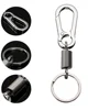 Stainless Steel Spring Buckle Carabiner Car Keychain Retractable Waist Belt Clip Key Rings Holder Bag Pendant ► Photo 3/6