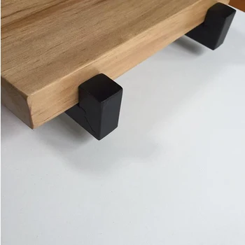 

Black 20/30CM Wall Mounted Single Layer Board Wrought Iron Bracket Metal Wooden Partition Board Support Furniture Shelf Brackets