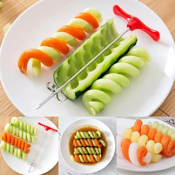 

Easy Spiral Screw Slicer Cutter Spiralizer Vegetables Spiral Knife 1PC Kitchen Tools Potato Carrot Cucumber Salad Chopper