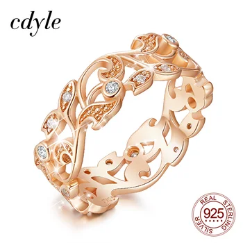 

Cdyle Women S925 Silver Rings Luxury Gold Retro Vintage Ring Anniversary Engagement Jewelry Bijous Women Valentine's Day Gifts