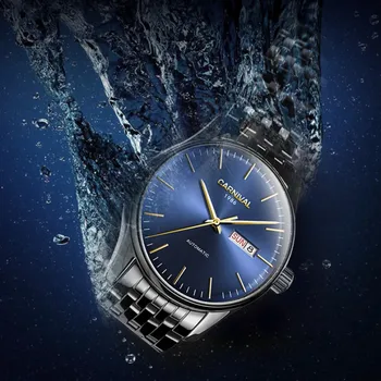 

Automatic Watch Men CARNIVAL Top Brand Luxury Business All steel Mechanical Watches Waterproof Calendar Sport Watch Montre Homme