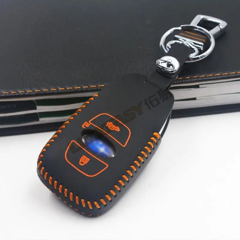 

For Subaru XV BRZ Forester Legacy Outback 2015-2020 Car Key Bag Genuine Leather Car Key Case Cover OEM key holder car accessori