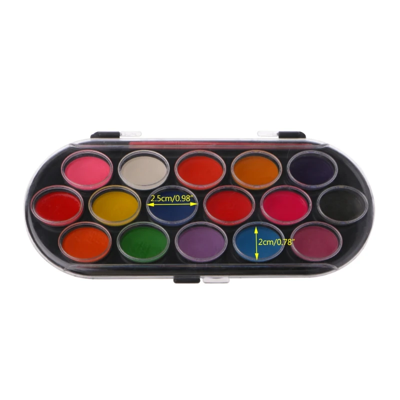 

16Pcs Watercolor Palette Brush Set Painting Tray Craft Drawing Art Mini Kid Gift U4LC