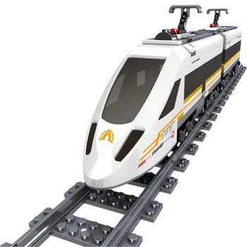 

New track building block series Fuxing high-speed train children's educational assembled toys Gift for boy girl