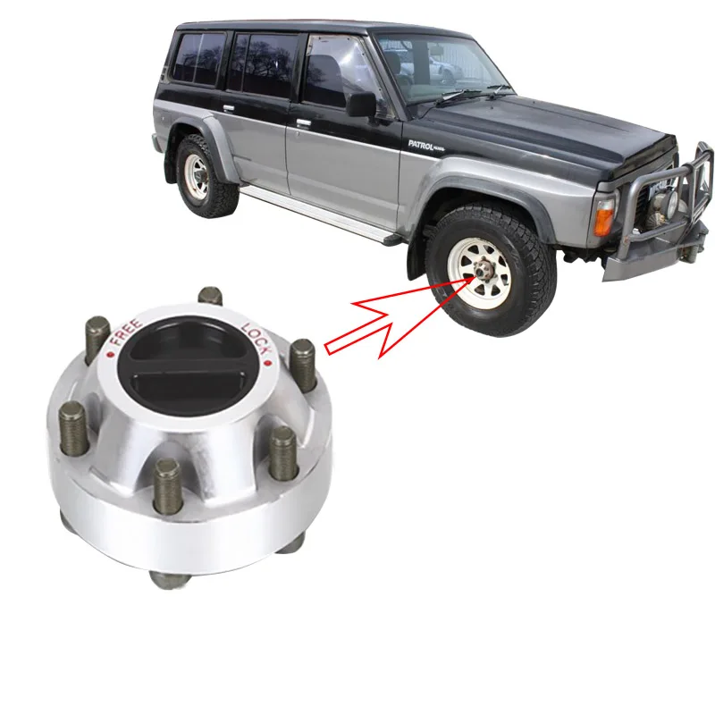 Ступицы блокировки колеса для NISSAN патруль Safari GQ GU 1990-up ручной алюминиевый сплав