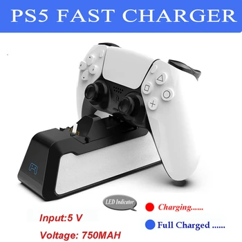 

Handle Controller USB Charger Dual Fast Charging Dock Stand Station Cradle Holder For Sony Playstation5 PS5 Game Console Gamepad