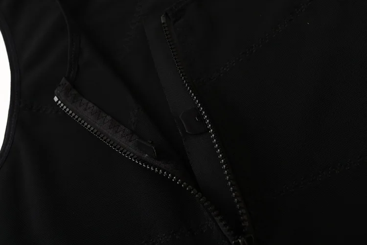 Aismz Men Waistcoat Zipper Body Shaper Vest Shapewear Slimming Belt Waist Control Shaper corrective Underwear Vest for Man