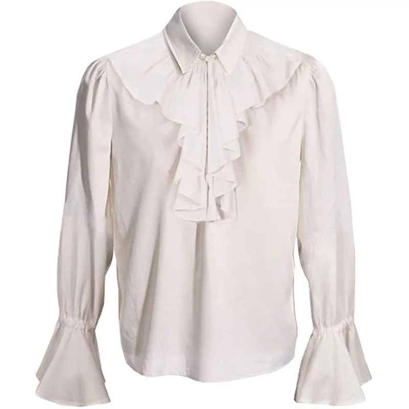 Solid Shirts Men Vintage Steampunk 