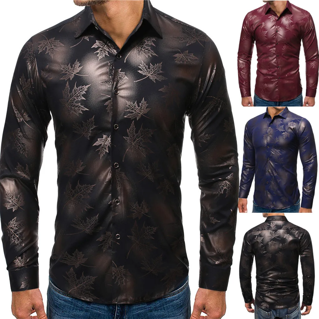 Рубашка мужская camisa masculina уличная новая стильная модная печать с длинными рукавами мужские рубашки с длинными рукавами