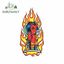 EARLFAMILY 13cm x 6.6cm Cartoon Sexy Devil Girl Funny Car Stickers RV VAN DIY Fine Decal Waterproof Anime Trunk Truck Graphics
