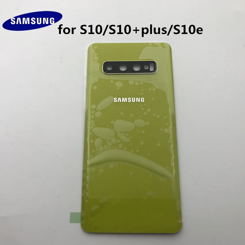 samsung Galaxy S10+ plus G970 G975 S10e G973 Задняя стеклянная крышка батарейного отсека, задняя крышка корпуса, запасной чехол+ клейкая наклейка
