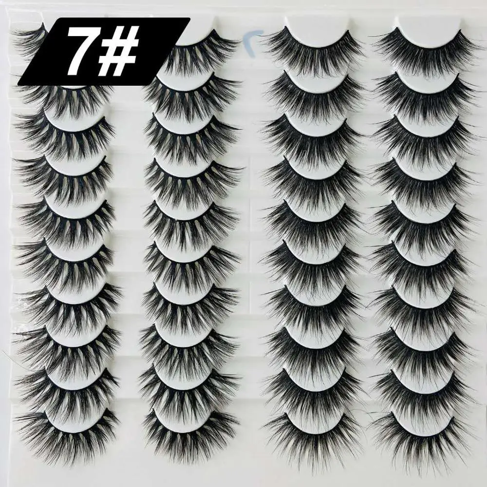 

20 Pairs 3d Mink Lashes False Eyelashes Fake Lashes Long Makeup 3d Mink Eyelashes Eyelash Extension Mink Eyelashes for B Natural