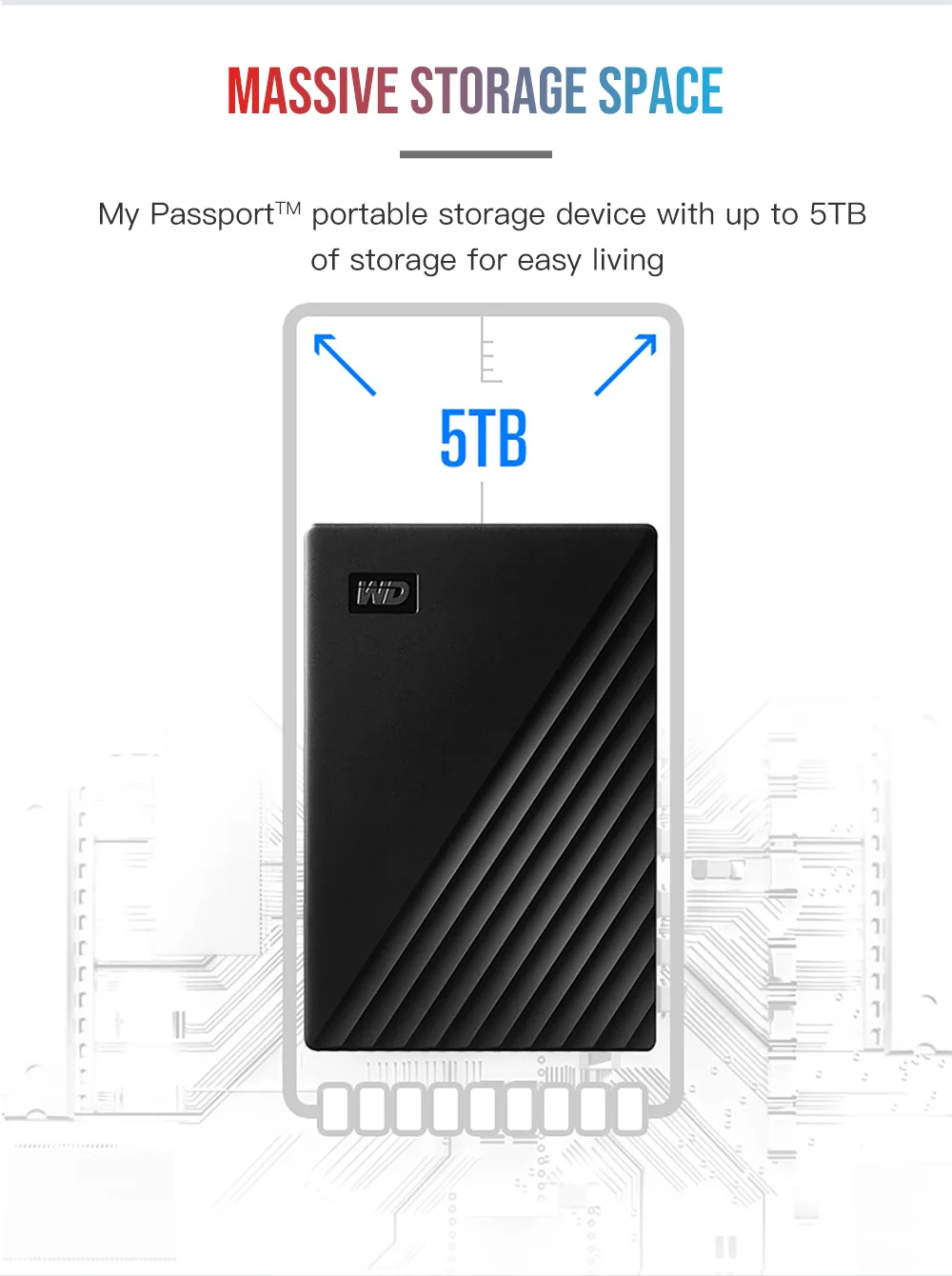 WD 2 ТБ 4 ТБ My Passport hdd 2,5 USB 3,0 SATA портативные HDD устройства для хранения памяти внешний жесткий диск диско Дуро