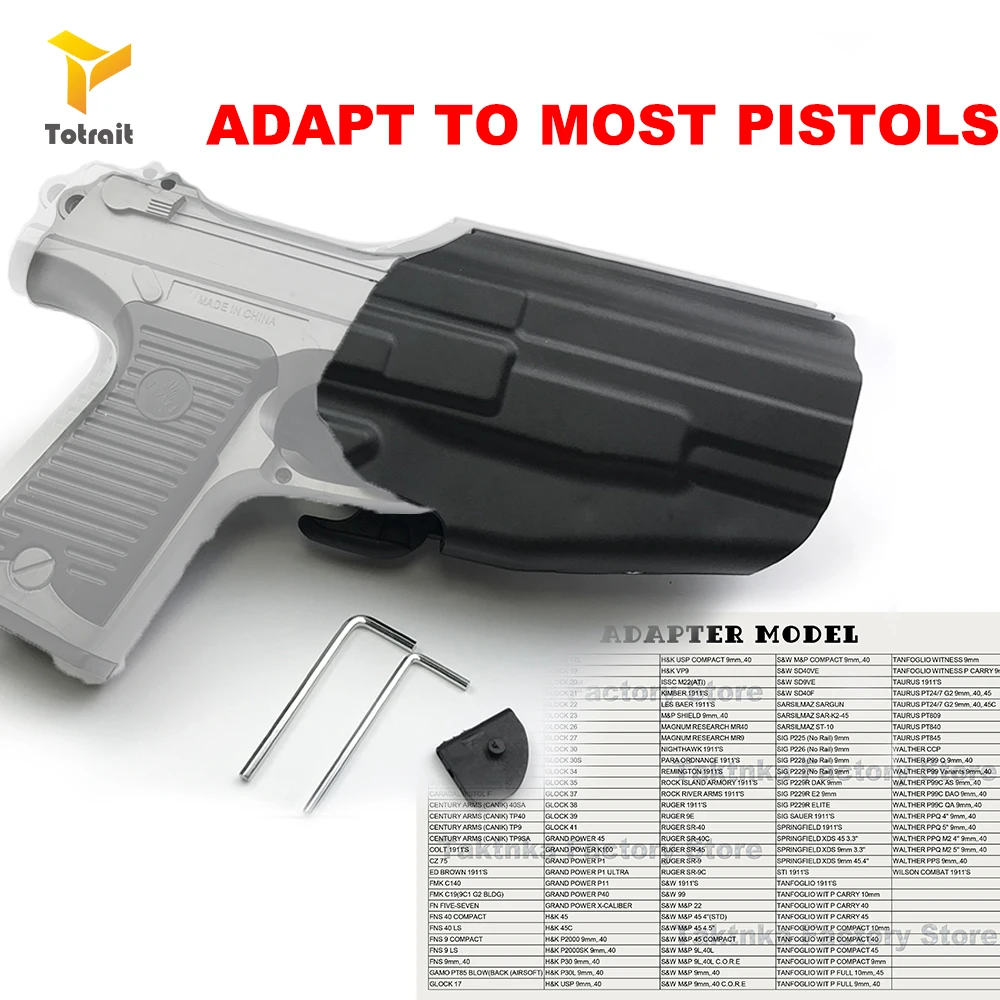 

TOtrait Tactical 579 Grip Lock System GLS Pro-Fit Holster Gen 3 Standard w/ Belt Clip Adapt To Most Pistol