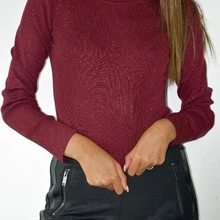 Серый свитер с люрексом MUJER CUELLO PERKINS