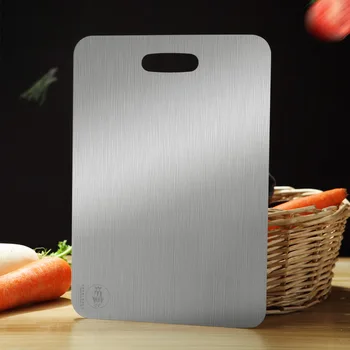 

Household Cutting Board Stainless Steel 304 Cutting Board Cutting up Vegetables Thick 2mm Kitchen Cheese Board Cutting Board