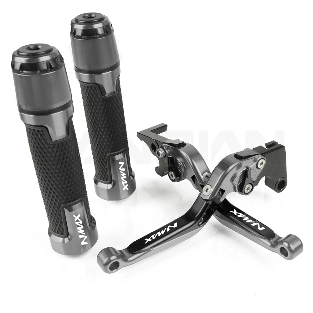 

Motorcycle CNC Extendable Brake Clutch Lever & 7/8 22MM Handlebar Grips For Yamaha NMAX 125 NMAX 155 N-MAX 125 155 Accessories