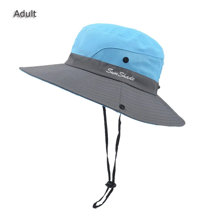 Women's Ponytail Sun Hat Outdoor UV Protection Foldable Mesh Wide Brim  Beach Fishing Hat Summer Wide Brim Bob Hiking Bucket Hat - AliExpress