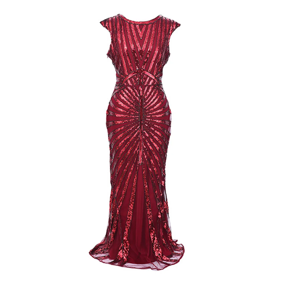 

Stirped Sequins Patchwork Prom Party Dress Long Luxury Sexy Sleeveless Summer Mermaid Dresses Elegant African Women Robe