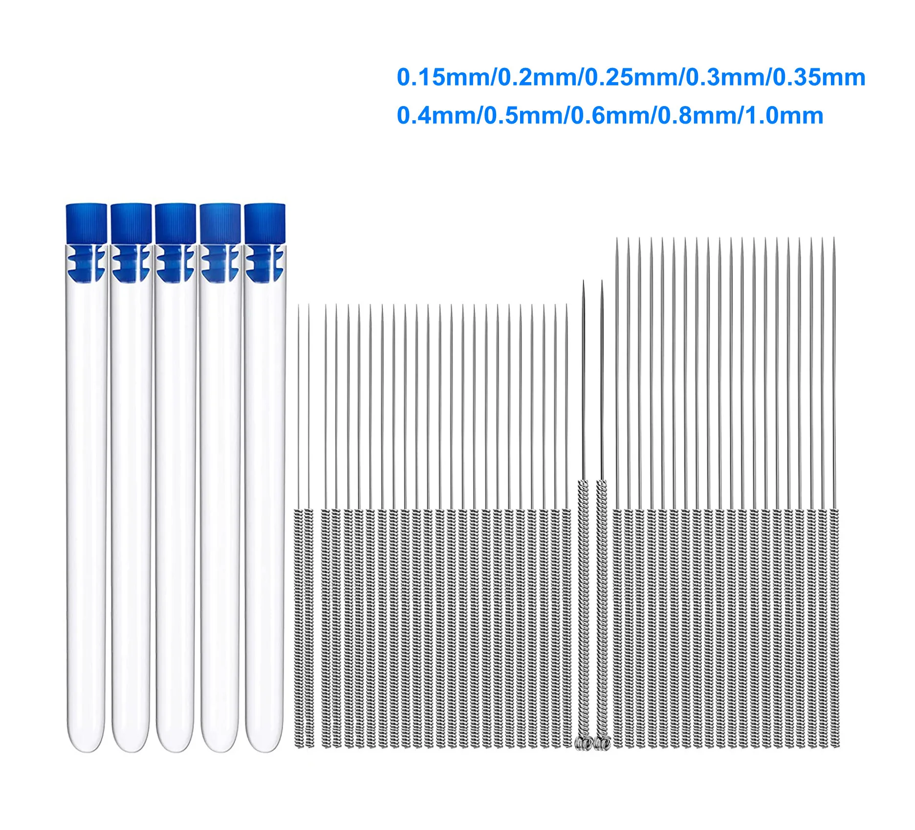 3D Printer Nozzle Cleaning Needles Tool Stainless Steel Nozzle Cleaning Tool Kit 0.15/0.2/0.25/0.3/0.35/0.4/0.5/0.6/0.8/1.0mm