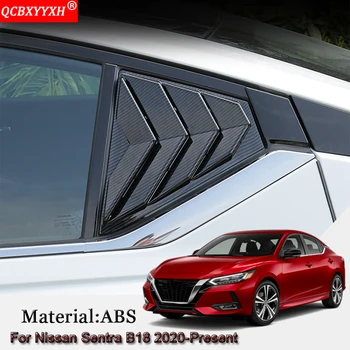 

Car Styling Car Rear Side Window Triangle D Column Sequins Blinds Stickers Auto Accessories For Nissan Sentra B18 2020-Present