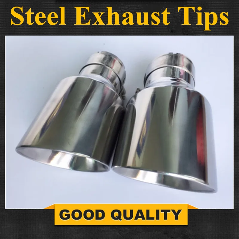 1PCS Inlet (54mm) Outlet (89mm) Stainless Steel Exhaust Tip/Muffler Pipe for BMW BENZ AUDI VW Car Accessories exhaust muffler tip,exhaust trim pipe