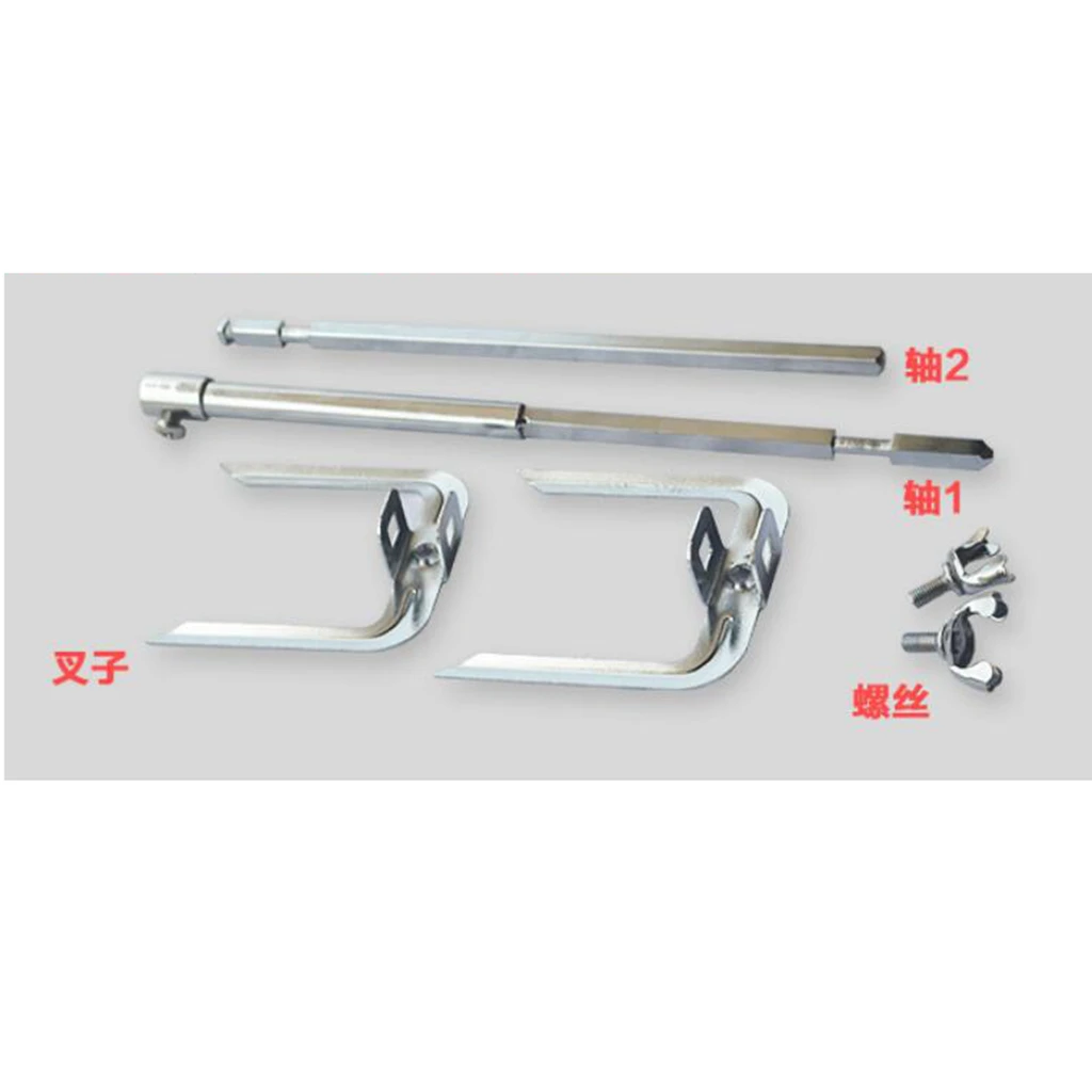 Telescopic BBQ Sticks Skewer Spin Roasting Fork Rotate Grill Meat Brochettes