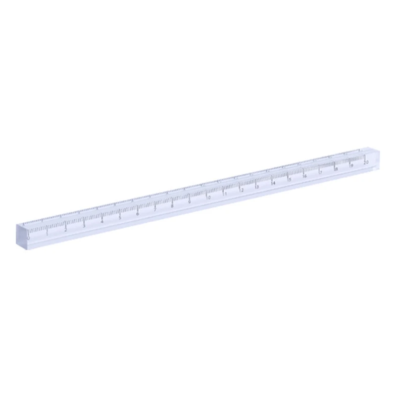 Clear Plastic Ruler 15cm 6 Inch Straight Ruler Transparent Plastic  Triangular Ruler Kit Measuring Tool For Student School Office