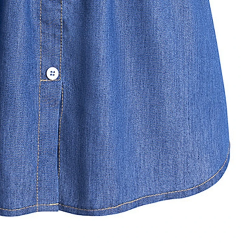 Women White Striped Half False Hem Layering Fake Top Lower Skirt Extender 5