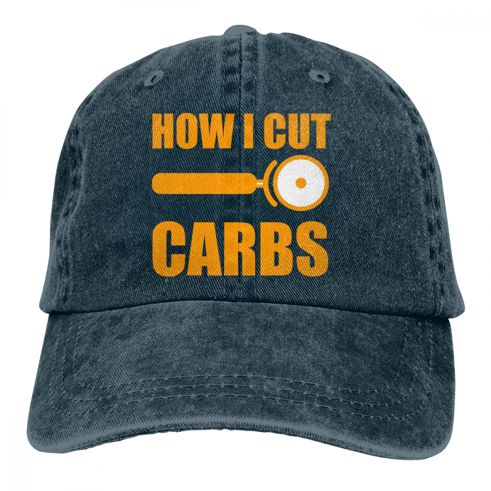 How I Cut Carbs Casquette черные унисекс Мужские Женские джинсовые бейсболка с ремешком кепки Регулируемая шляпа для гольфа папа