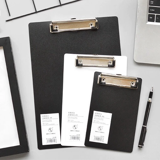 

A4 A5 A6 File Paper Clip Black White Folder Writing Board Metal Clip Document Ticket Menu Clipboard Stationery Office Supplies