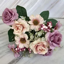 30 см Длина Искусственные розовые цветы пиона подарок Шелковый Искусственный цветок букет для украшения дома офиса Свадебная вечеринка Декор 52837