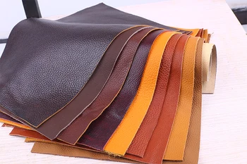 

Handmade DIY leather Vegetable Tanned Cowhide Material Fabric Piece, Real Leather For Furniture DIY Art Craft Sewing Accessory