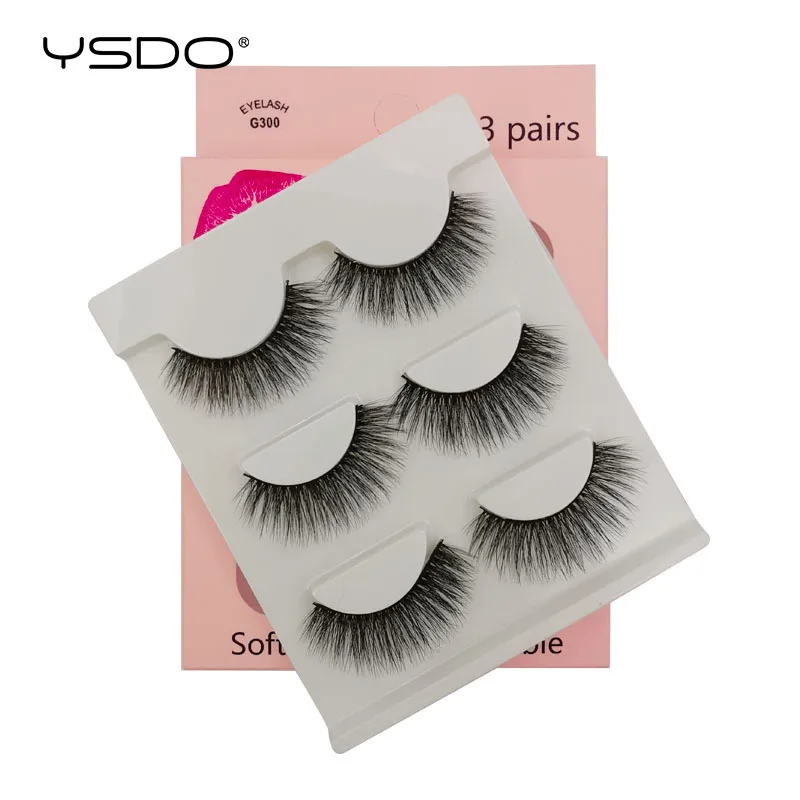 

YSDO 3 Pairs 3D Mink False EyeLashes winged Lashes Wispy EyeLashes MakeupFake EyeLashes Volume Lash Dramatic Mink EyeLashes