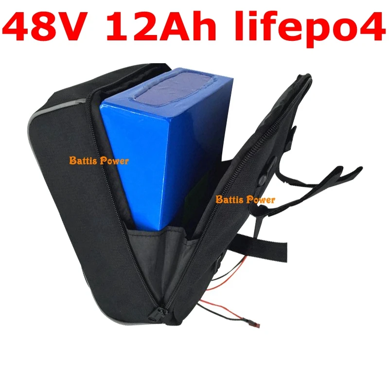 48v 12ah lifepo4 батарея 16S 51,2 V литиевая батарея 20A BMS для 500w ebike скутер складной, велосипед Взрослый мопед+ 3A зарядное устройство+ сумка